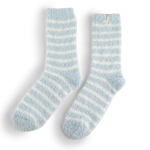 Blue Stripe Fluffy Socks