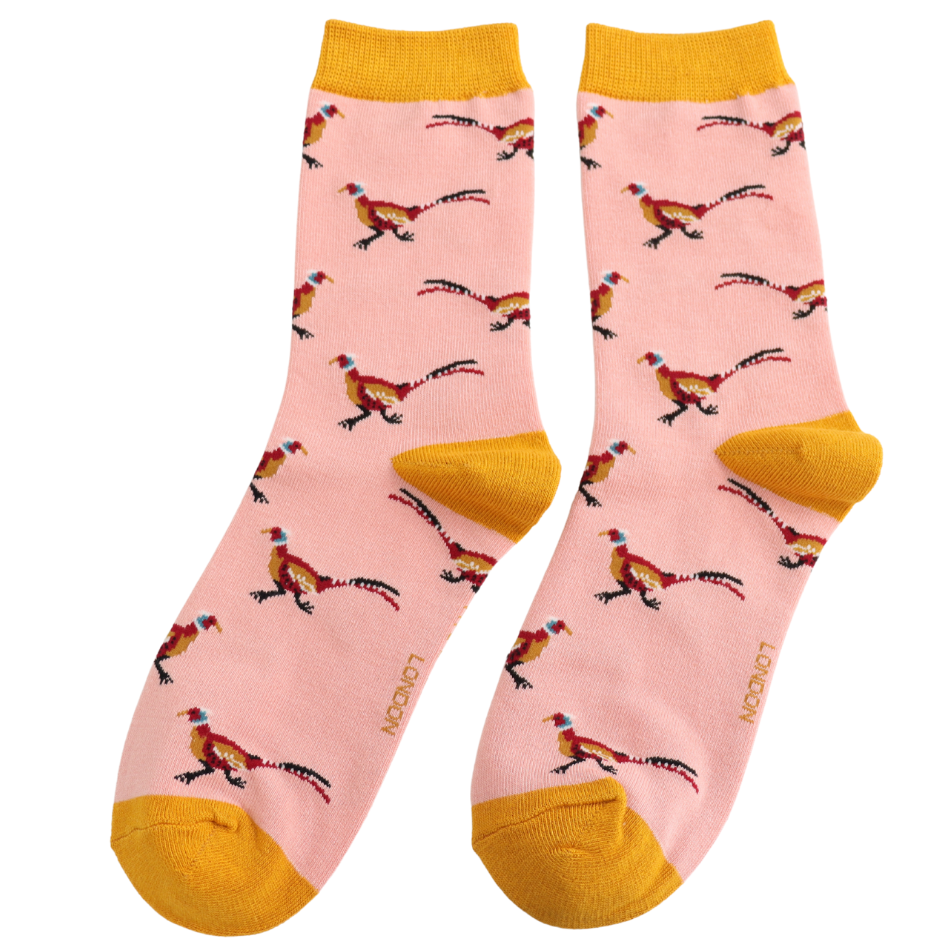 Pink Pheasant Socks