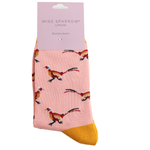 Load image into Gallery viewer, Pink Pheasant Socks
