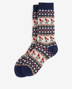 Load image into Gallery viewer, Navy Robin Fair Isle Socks
