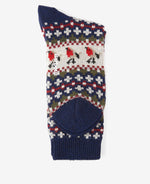 Load image into Gallery viewer, Navy Robin Fair Isle Socks
