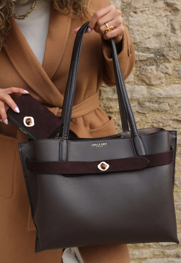 Chocolate Oriana Laptop Tote