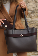 Load image into Gallery viewer, Chocolate Oriana Laptop Tote
