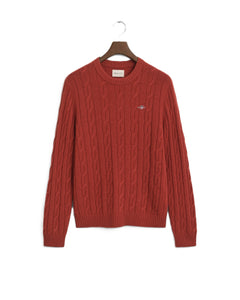 Rust Cable Knit Jumper