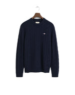 Load image into Gallery viewer, Navy Cable Knit Jumper
