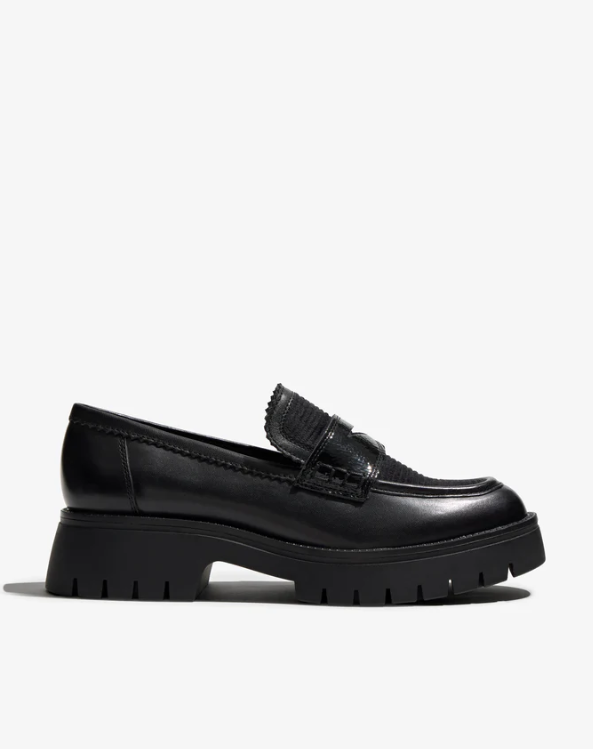 Black Leather Loafer