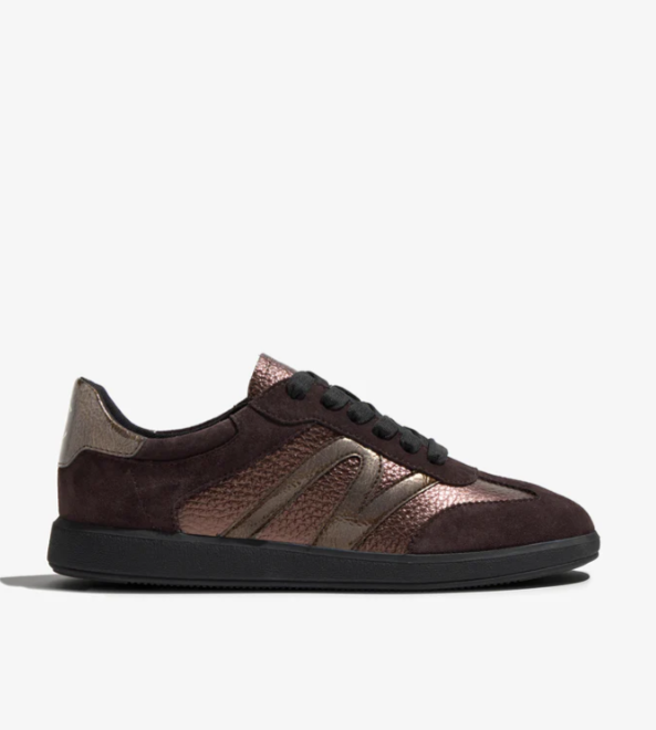 Brown Metallic Detail Trainer