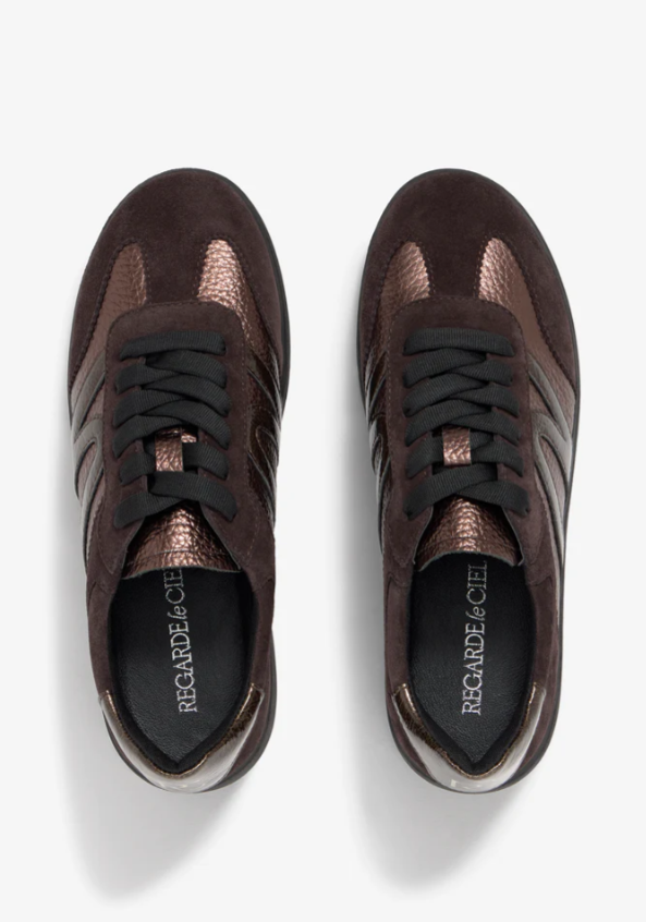 Brown Metallic Detail Trainer