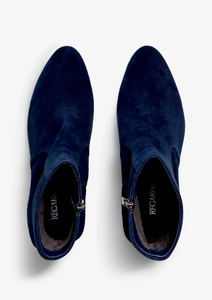 Navy Suede Ankle Boot