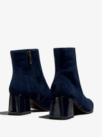 Load image into Gallery viewer, Navy Suede Ankle Boot
