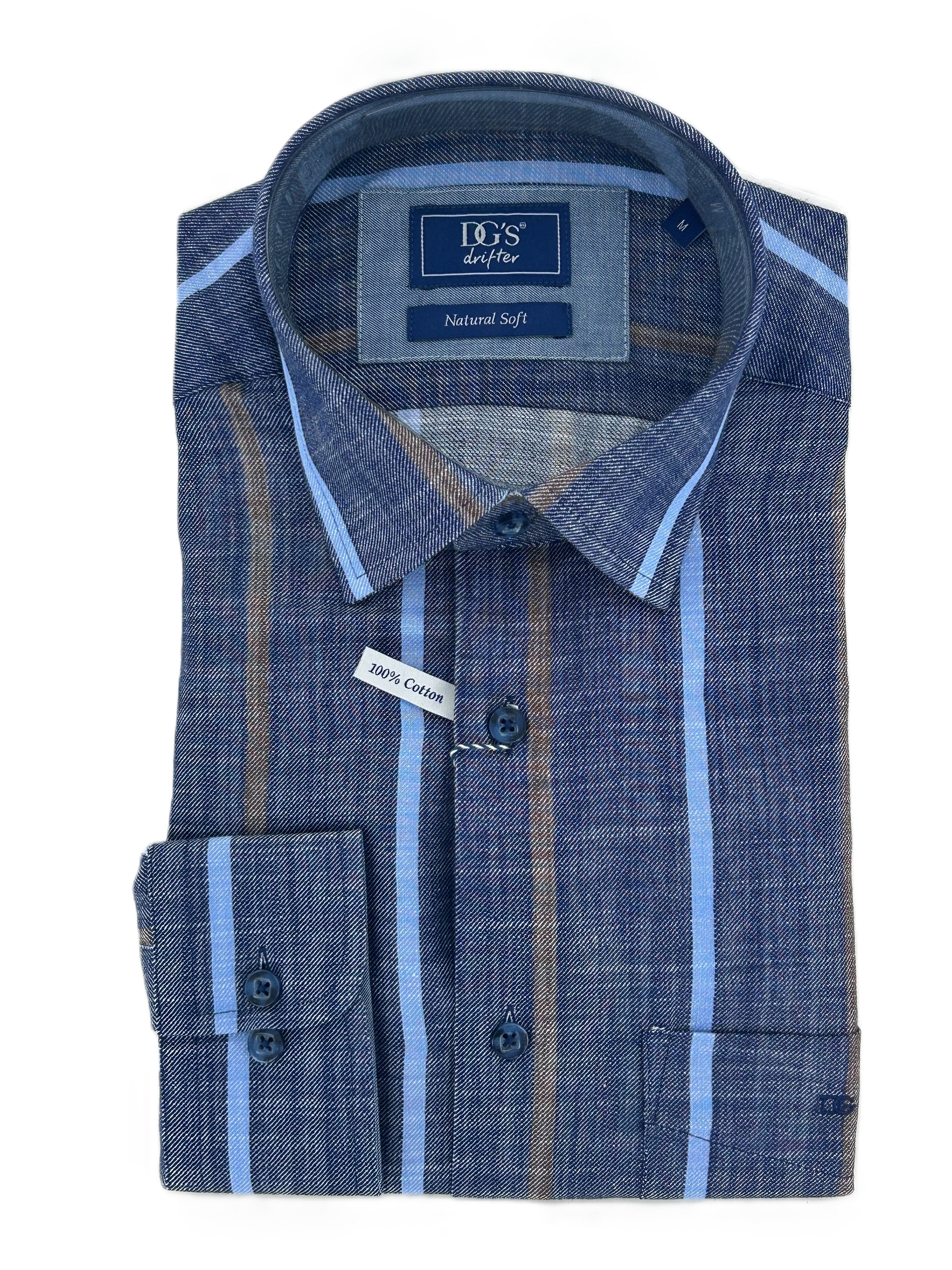 Dark Blue Stripe Shirt