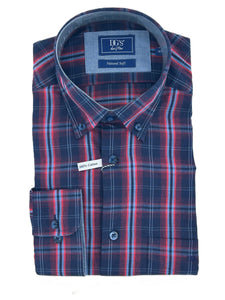 Navy Multi Check Shirt