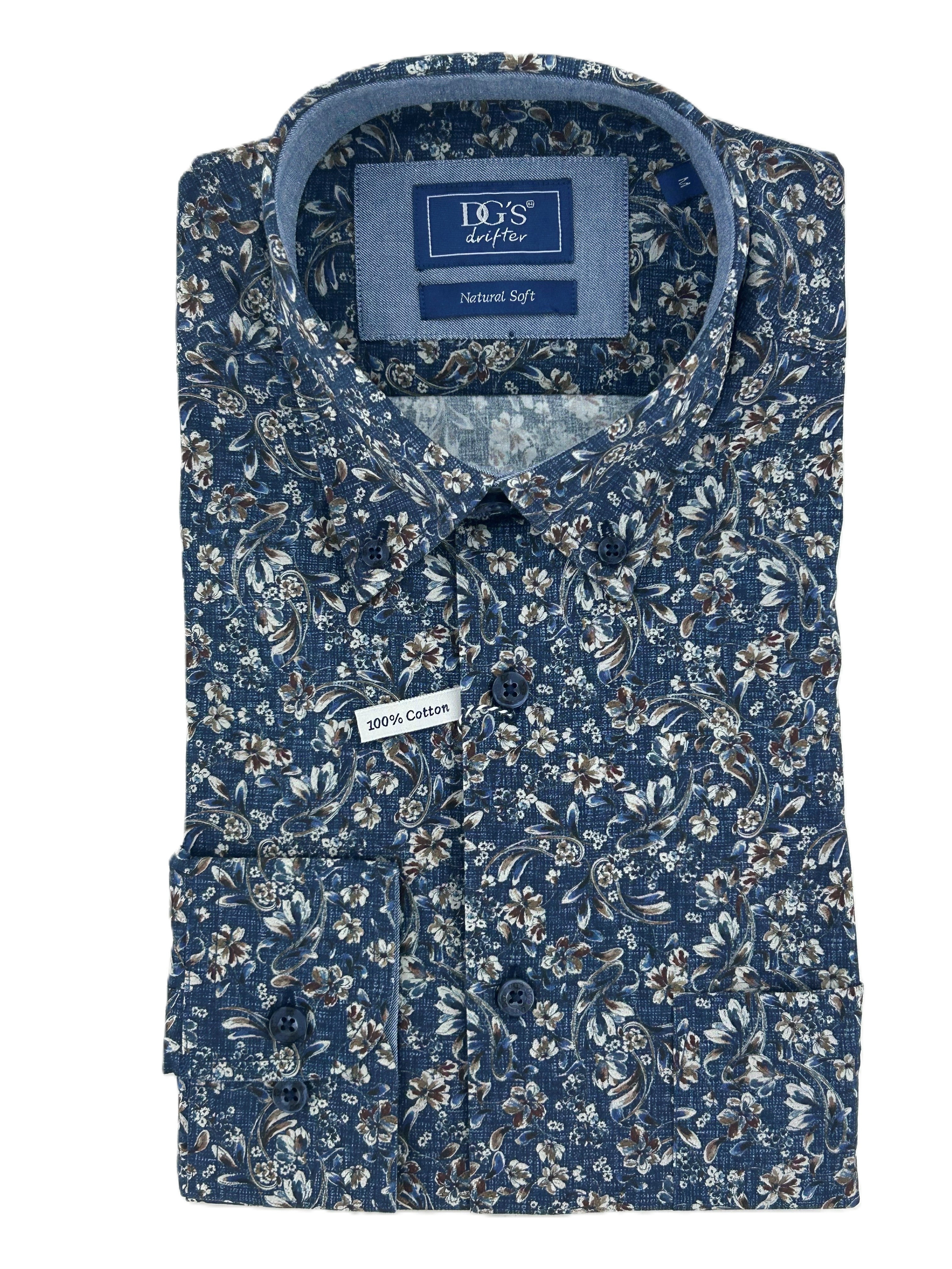 Blue Flower Shirt