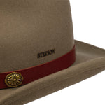 Load image into Gallery viewer, Taupe Western Woolfelt Hat
