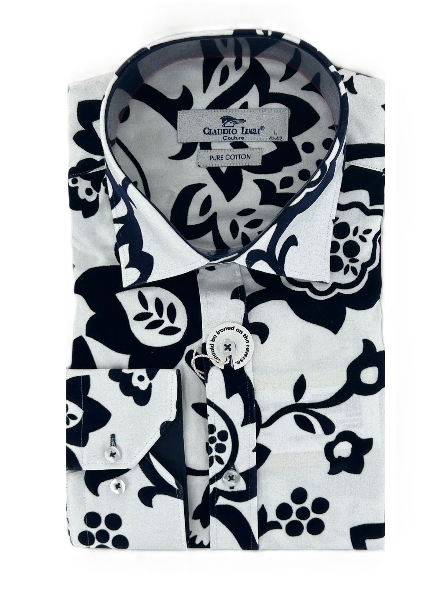 White Flocked Shirt
