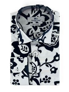 White Flocked Shirt