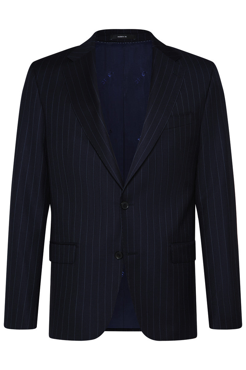 Navy Stripe Jacket Short Length