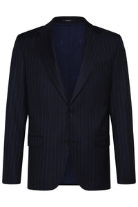 Navy Stripe Jacket Short Length