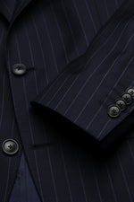 Load image into Gallery viewer, Navy Stripe Jacket Short Length
