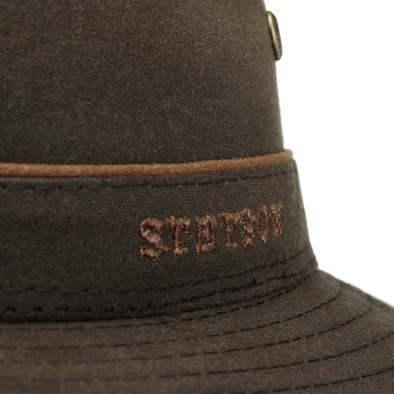 Dark Brown Waxed Cotton Hat