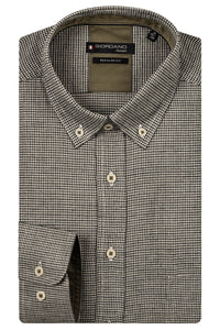 Green Houndstooth Check Shirt