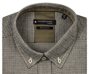 Green Houndstooth Check Shirt