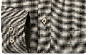 Green Houndstooth Check Shirt
