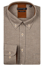 Load image into Gallery viewer, Brown Houndstooth Check Shirt
