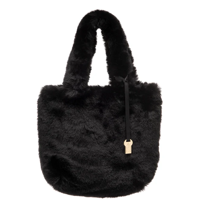 Black Faux Fur Bag