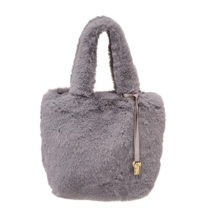 Grey Faux Fur Bag