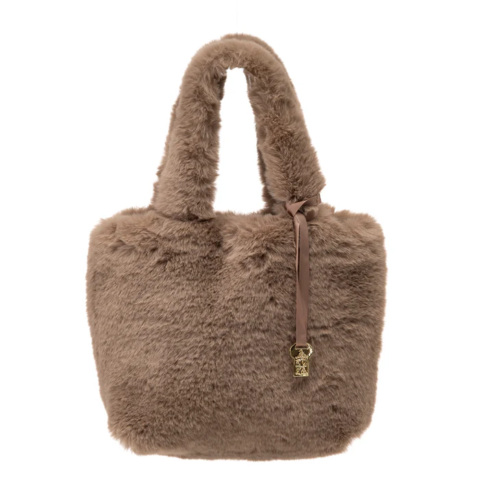 Mocha Faux Fur Bag