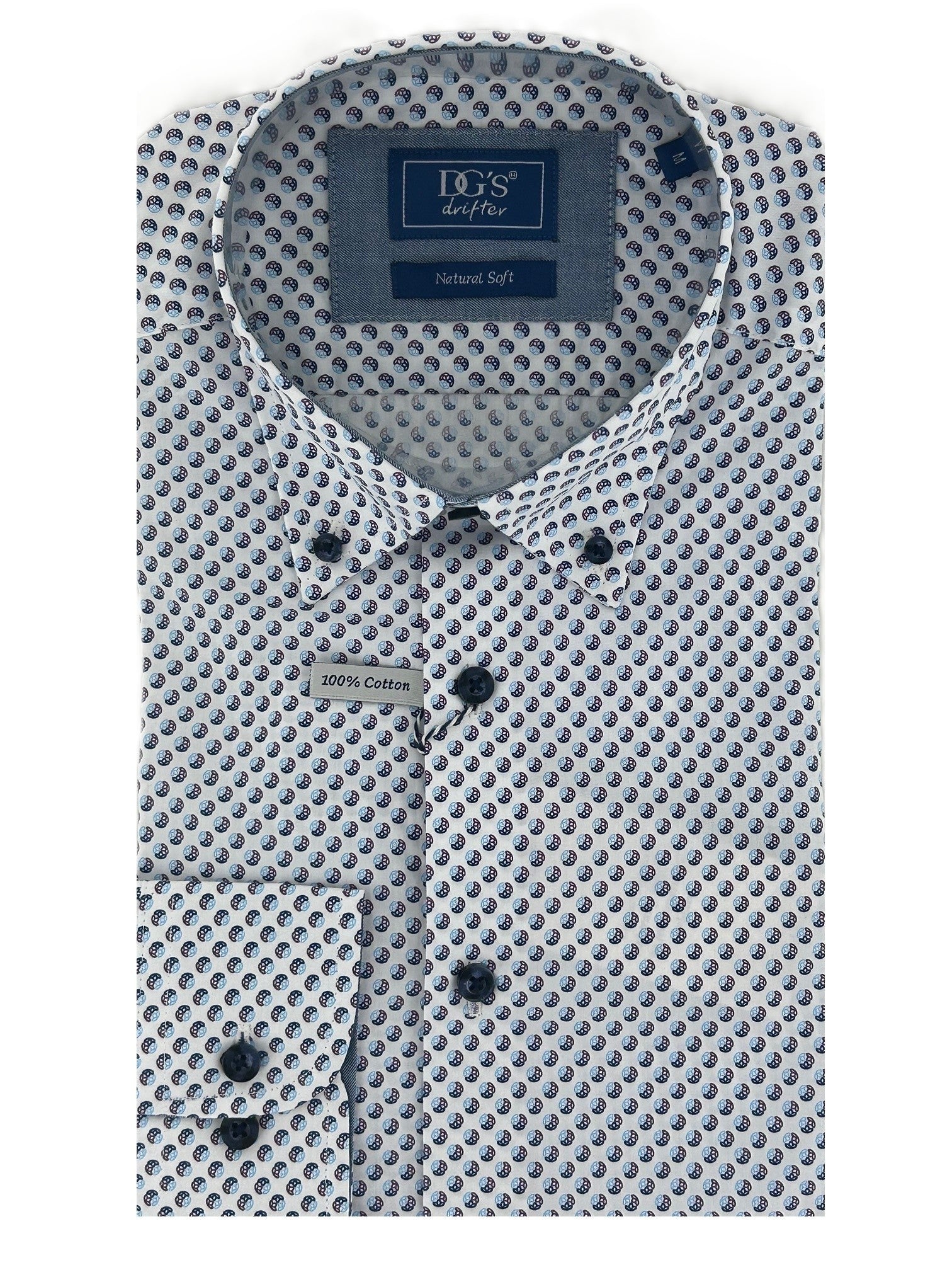 Blue Neat Design Shirt