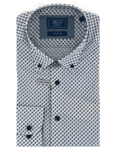 Blue Neat Design Shirt