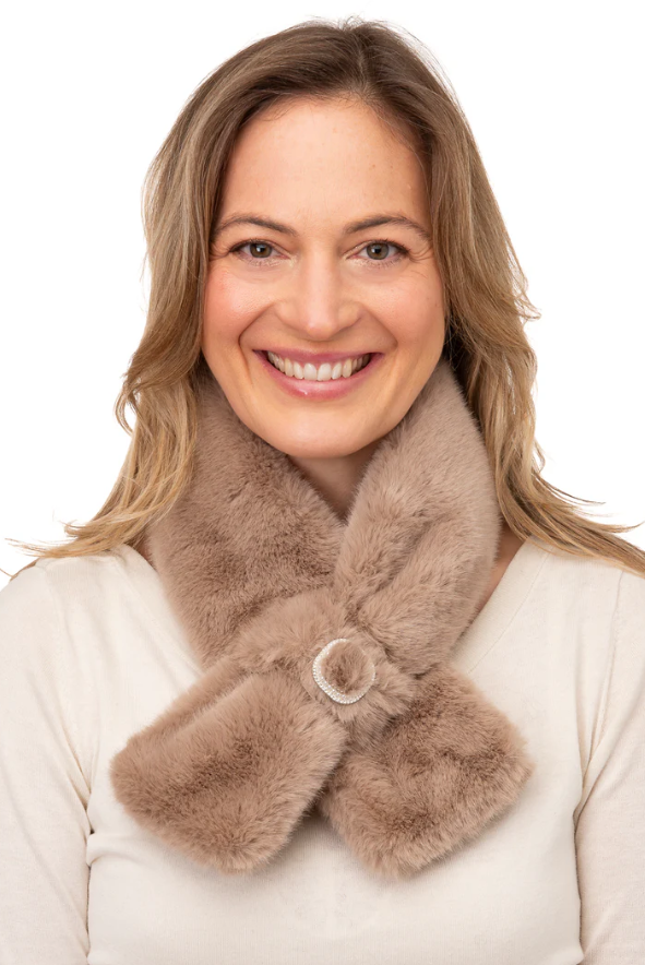 Mocha Faux Fur Tippet