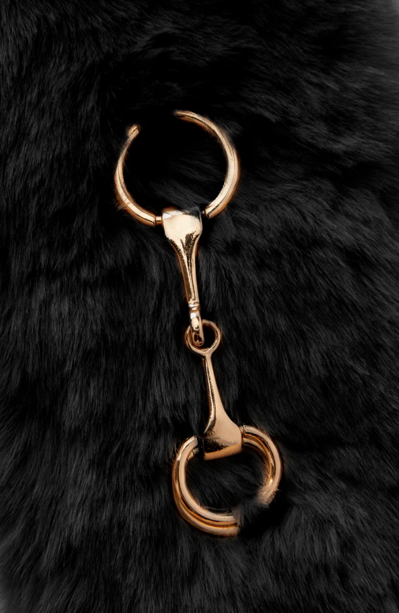 Black Aria Faux Fur Tippet