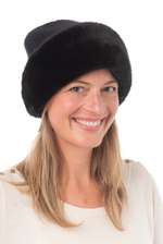 Load image into Gallery viewer, Black Faux Fur Trim Beanie
