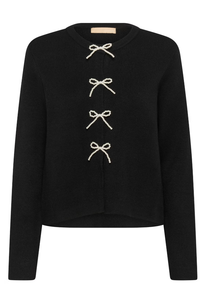 Black Pearl Bow Cardigan