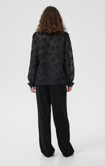 Load image into Gallery viewer, Black Semi Sheer Blouse
