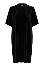 Load image into Gallery viewer, Black Velvet T-Shirt Dress
