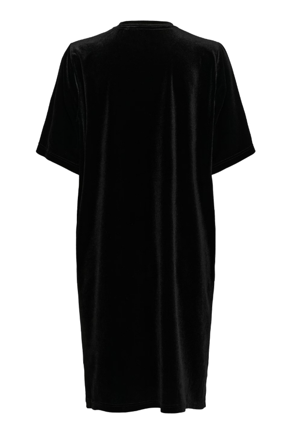 Black Velvet T-Shirt Dress