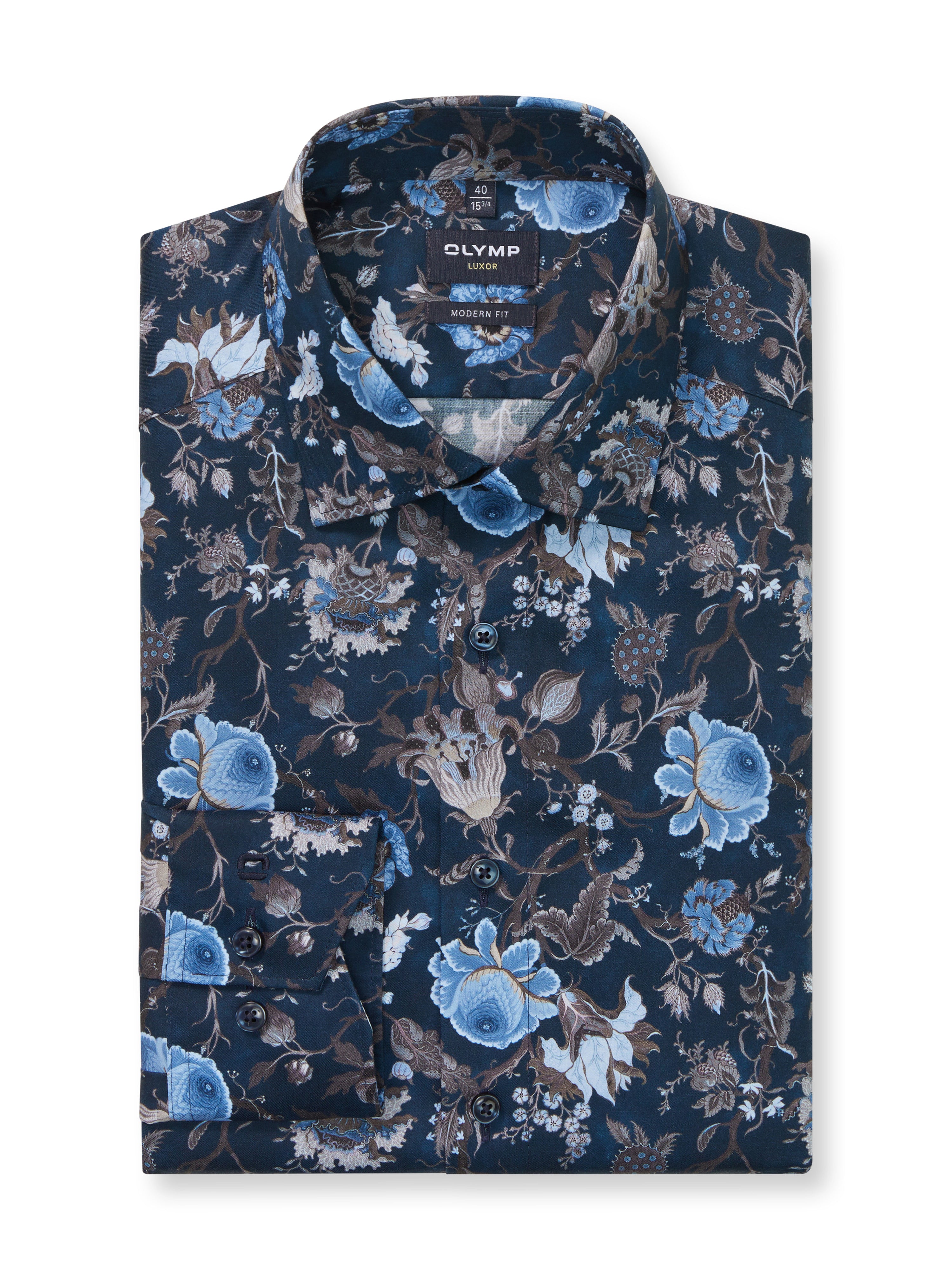 Navy Luxor Print Shirt