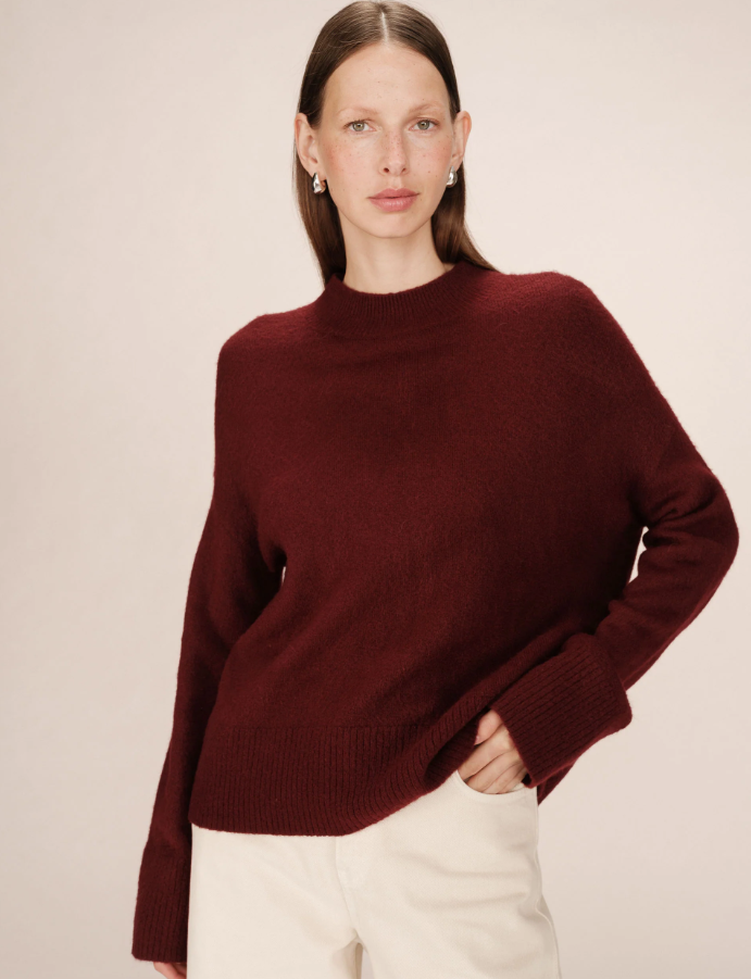 Burgundy Oversized Sweater
