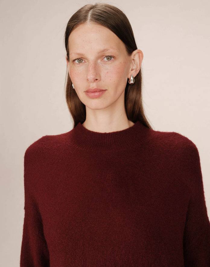 Burgundy Oversized Sweater