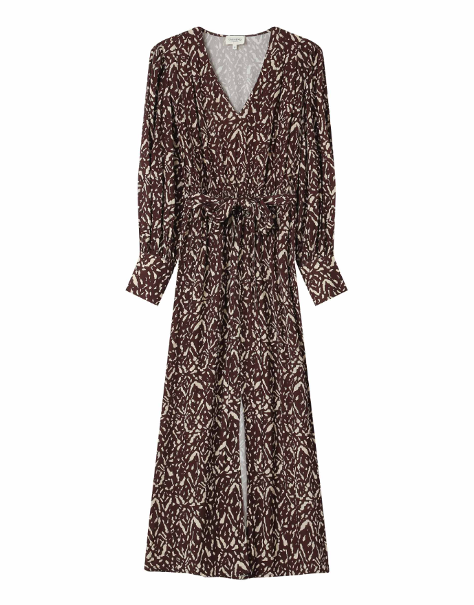 Chocolate Printed Dress