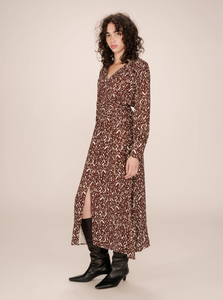 Chocolate Printed Dress