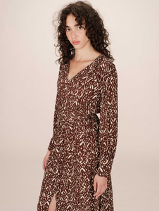 Chocolate Printed Dress