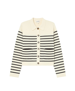 Ecru Stripe Cardigan