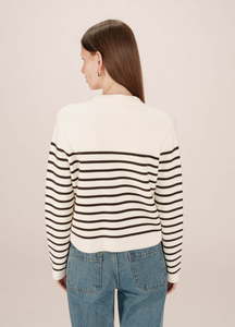 Ecru Stripe Cardigan