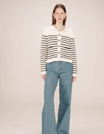 Load image into Gallery viewer, Ecru Stripe Cardigan
