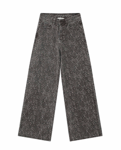 Animal Print Wide Jeans